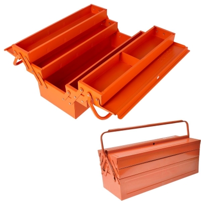 Caja De Herramientas De Chapa Tipo Fuelle Bahco Naranja