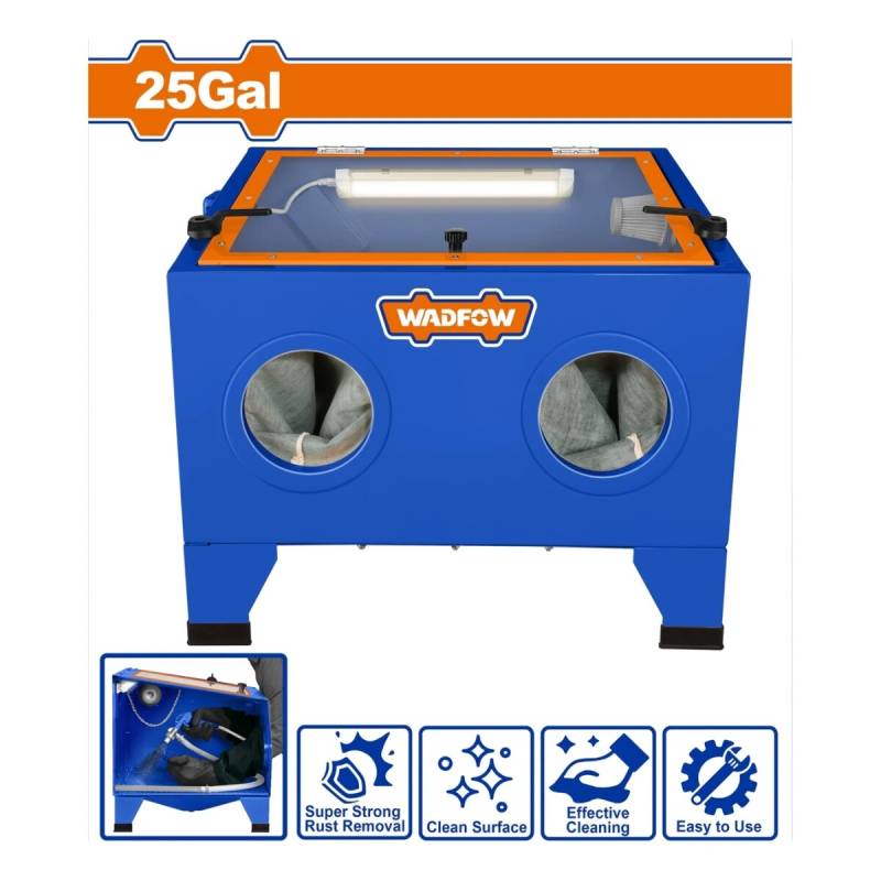 Maquina Cabina Arenadora 95Lts Con Luz Led
