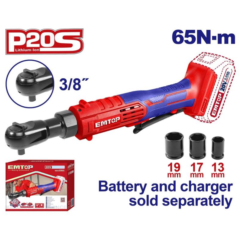 Llave Crique A Bateria 3/8 Con Tubos De Impacto (Sola)