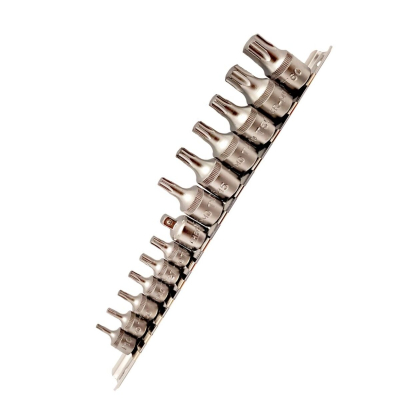Kit De Puntas Torx Con Encastre 1/4 Y 3/8 - 14 Piezas