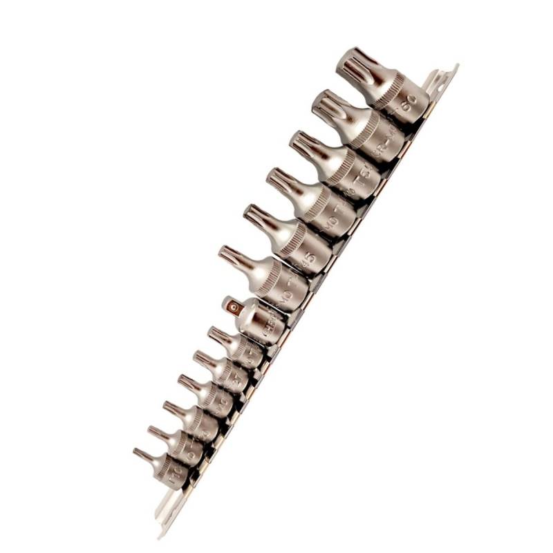 Kit De Puntas Torx Con Encastre 1/4 Y 3/8 - 14 Piezas