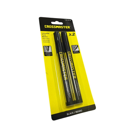 Set De 2 Fibron Marcador Negro Para Motores Y Metales