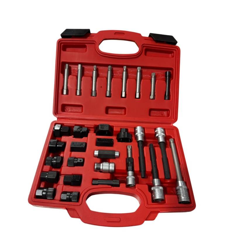 Kit Exractor De Poleas De Alternador Full 18 Piezas