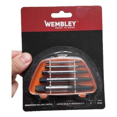 Set De Extractor Tornillos Cortados Rosca Izquierda