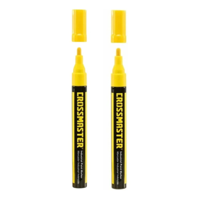 Set De 2 Fibron Marcador Amarillo Para Motores Y Metales