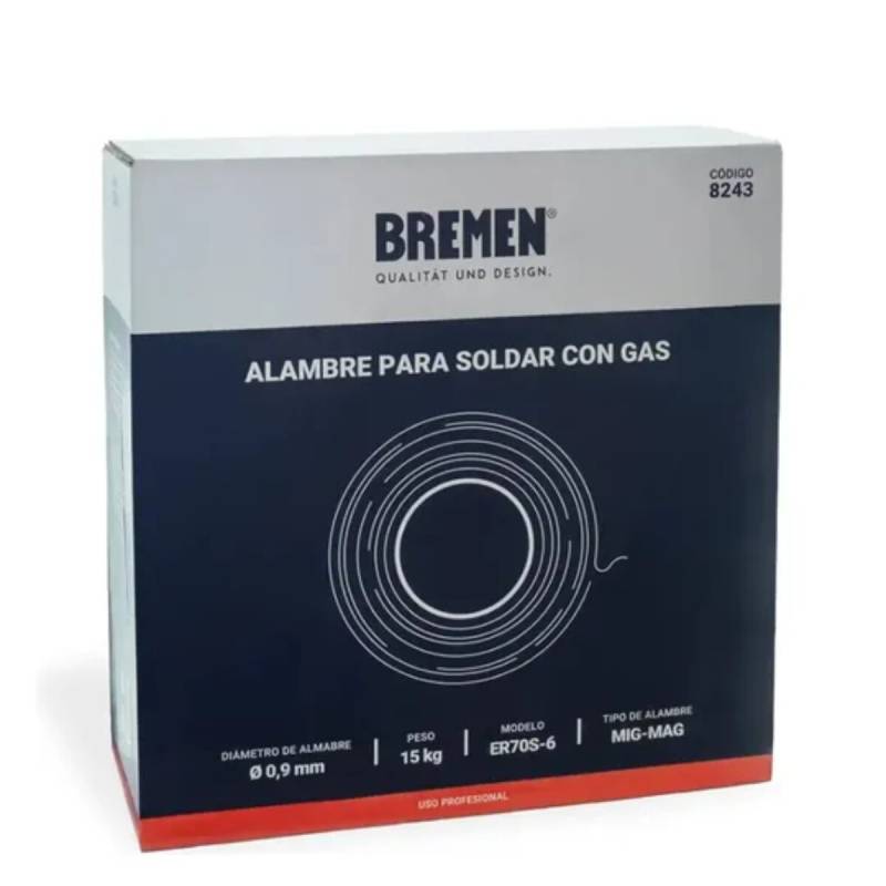 Rollo De Alambre Para Soldar Con Gas 0.9Mm X15Kg