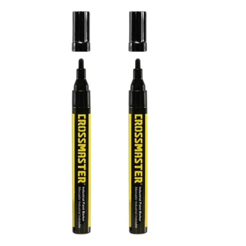 Set De 2 Fibron Marcador Negro Para Motores Y Metales