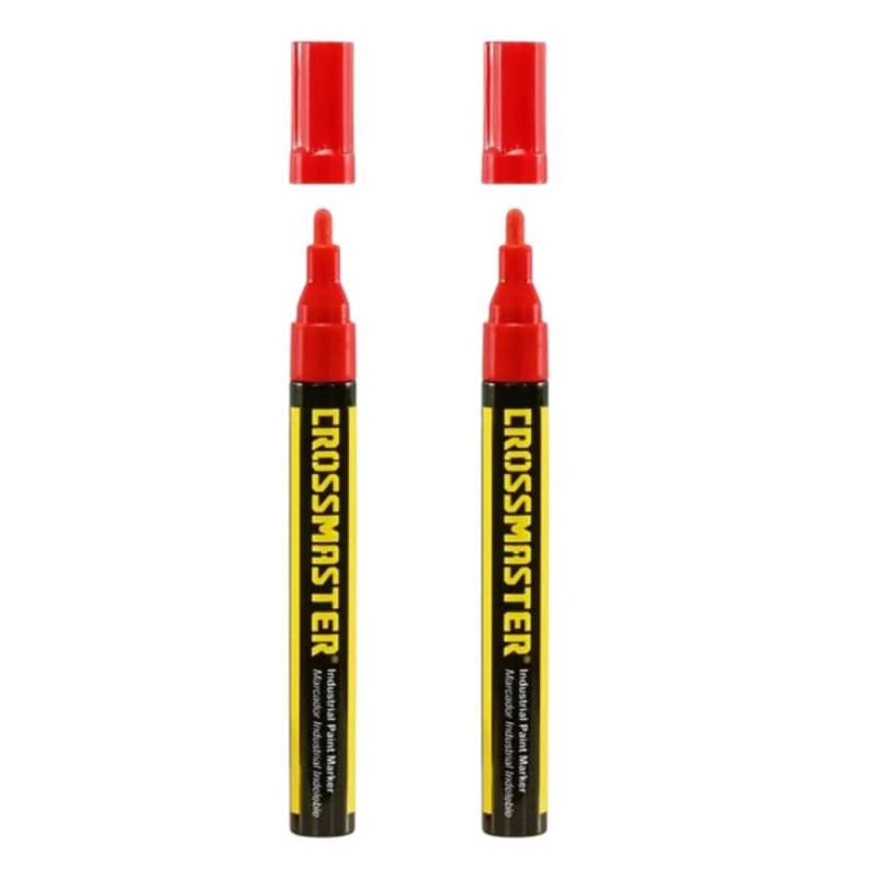 Set De 2 Fibron Marcador Rojo Para Motores Y Metales