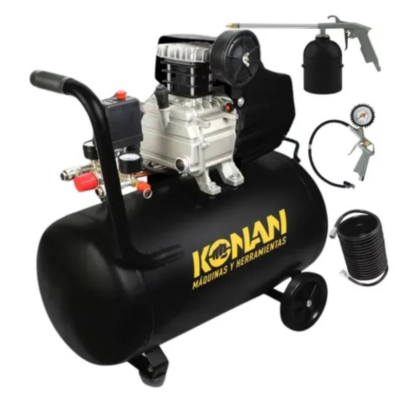 Compresor De Aire 50 Litros 2.5Hp Con Kit De Herramientas