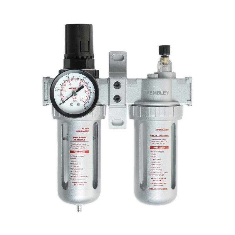 Filtro Regulador Y Lubricador Para Compresor Encastre 1/4