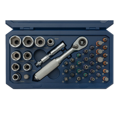 Caja De Tubos Encastre 1/4 Portatil Magnetica 42 Piezas