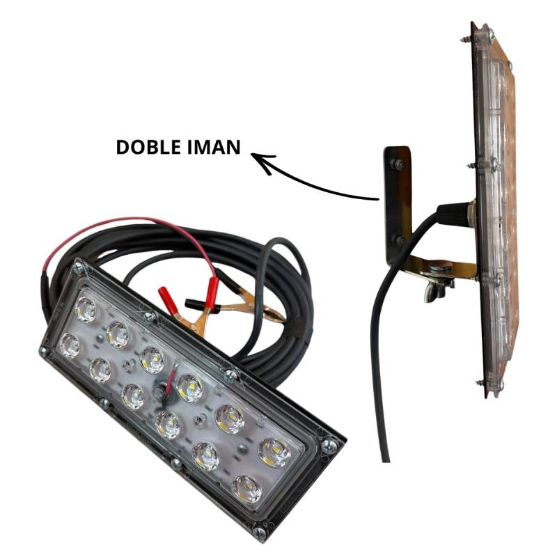 Reflector Led Portatil 12V Con Iman Y Gancho