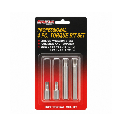 Juego De 4 Puntas Torx T20 Y T25 Corta Y Larga