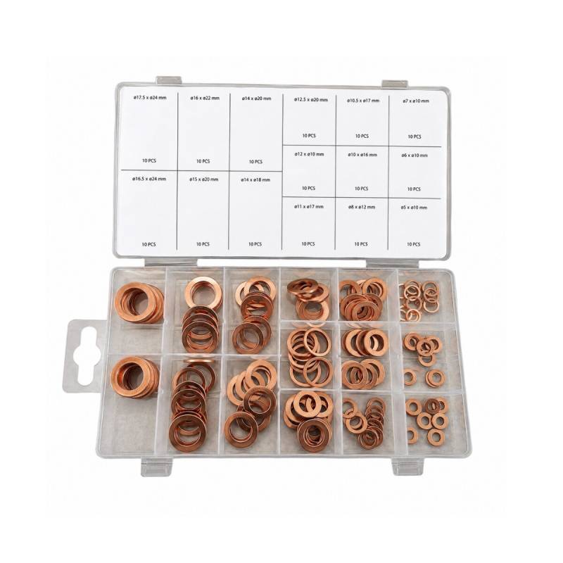 Juego Kit De 150 Arandelas De Suplemento De Cobre