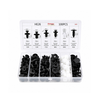 Kit De 100 Clips Para Paneles Con Destapizador Y Estuche