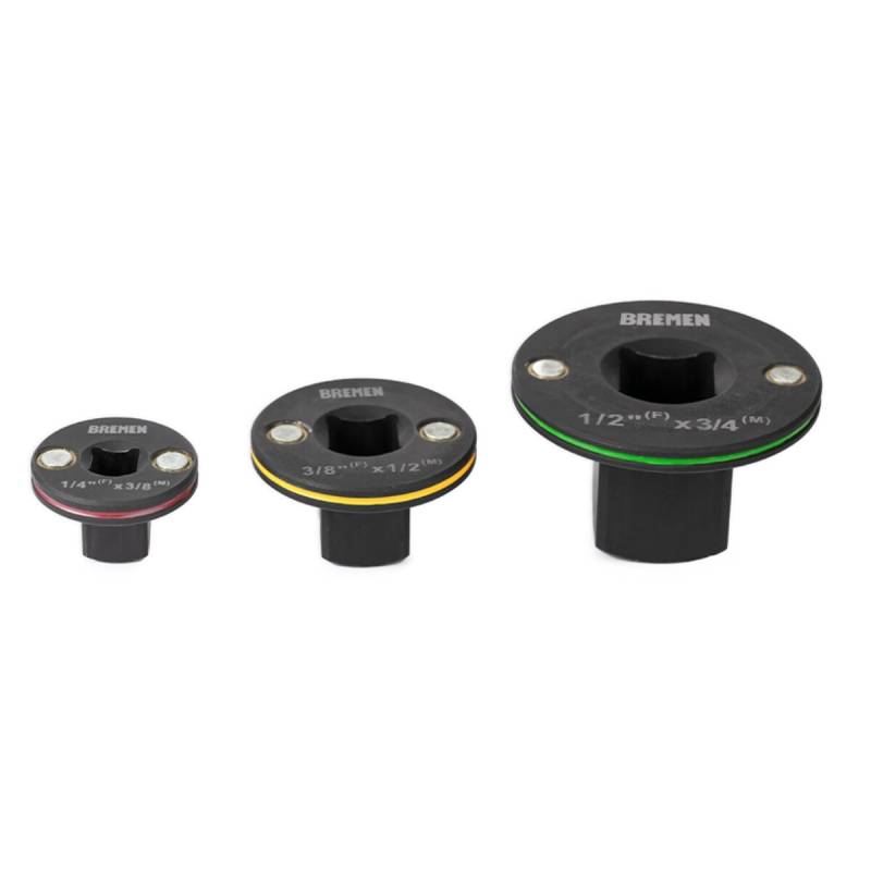 Set De 3 Adaptadores Chatos Para Tubo De Impacto