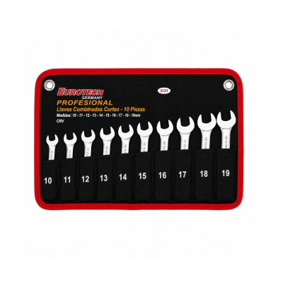 Llaves Combinadas Cortas De 10 A 19Mm Eurotech