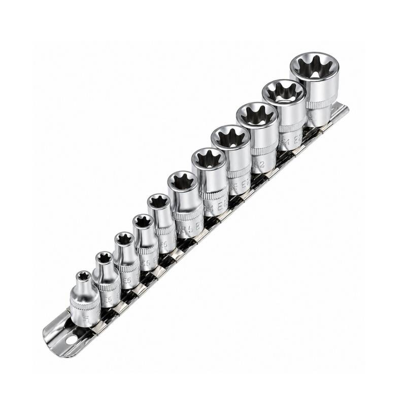 Set De Tubos Torx Hembra 1/4 Y 3/8 Eurotech