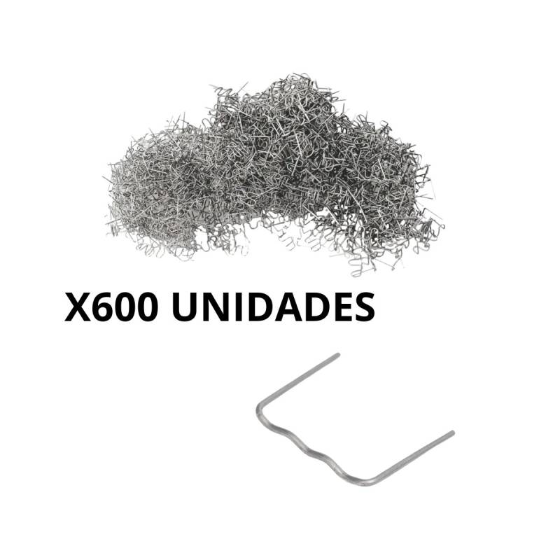 Set De 600 Grampas Tipo Recta Para Soldador De Plastico