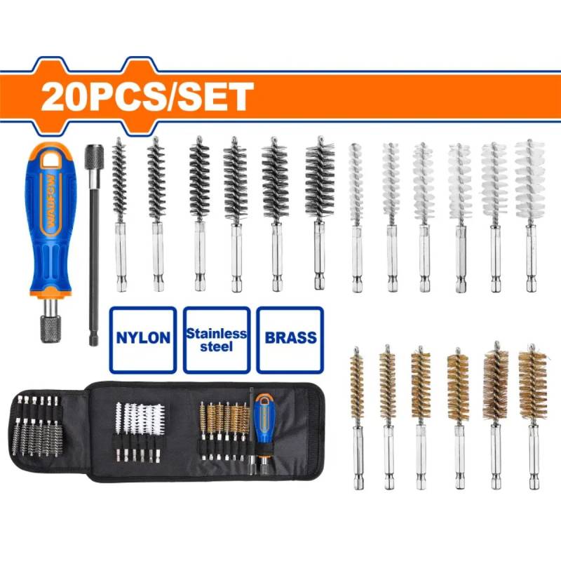Set De 20 Cepillos Tubulares Con Destornillador