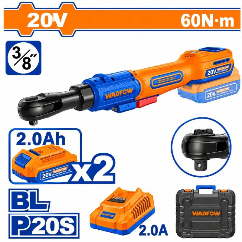 Llave Crique A Bateria Completa Con 2 Baterias + Maletin Wadfow