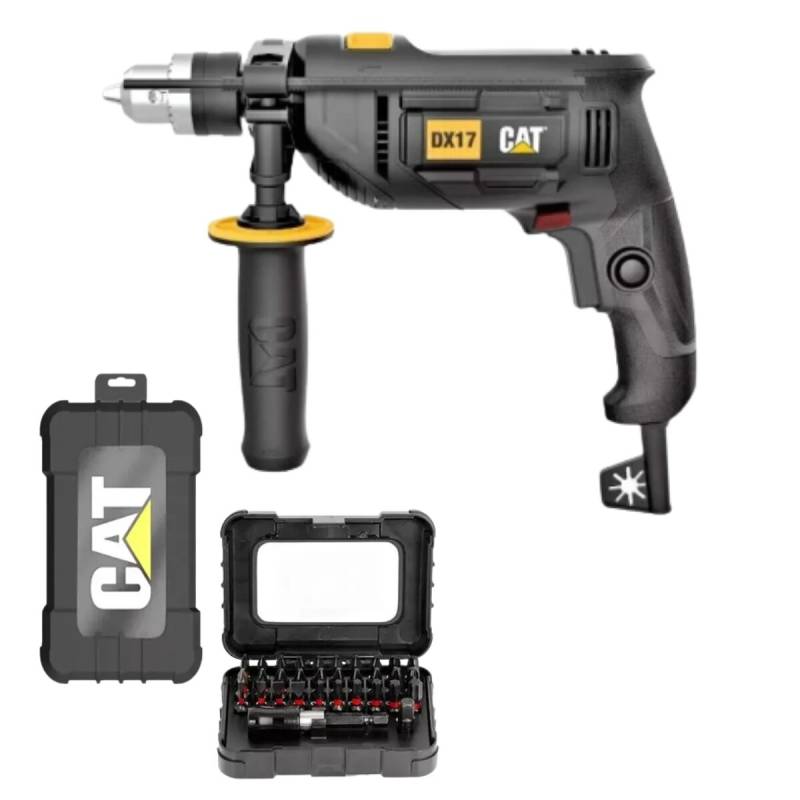 Taladro Percutor 600W Cat Industrial +  Set De Puntas De Regalo