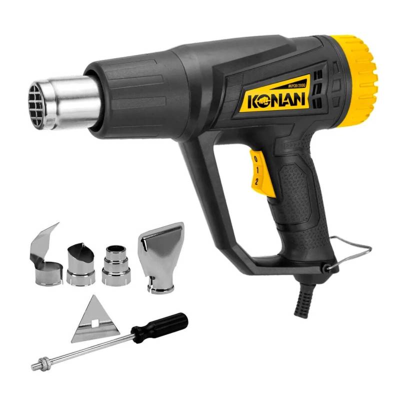 Pistola De Calor 2000W Con Maletin Y Accesorios