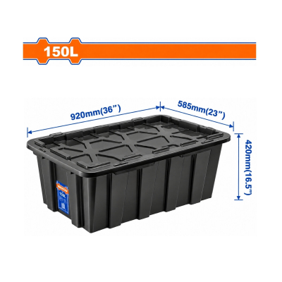 Baul Organizador De Plastico 150 Litros Con Tapa