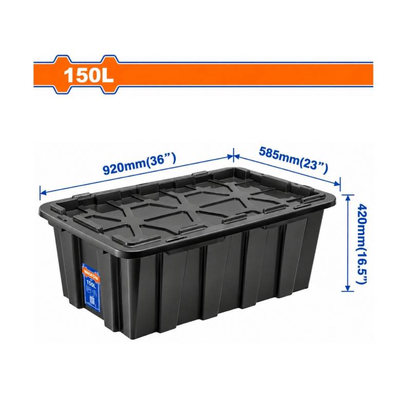 Baul Organizador De Plastico 150 Litros Con Tapa