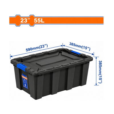 Baul Organizador De Plastico 55 Litros Con Tapa