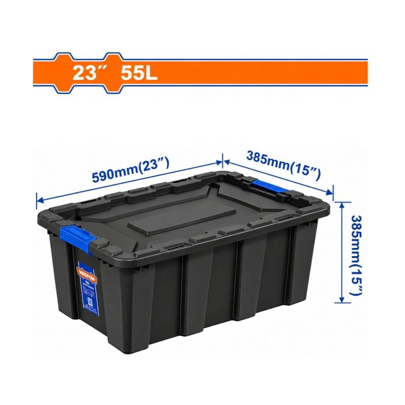 Baul Organizador De Plastico 55 Litros Con Tapa