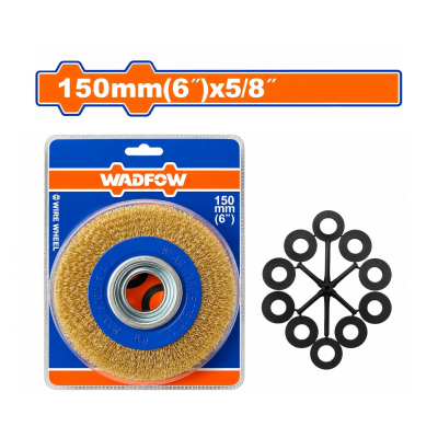 Cepillo Amoladora Banco Rizado + Adaptadores 150Mm (6 Pulgadas)