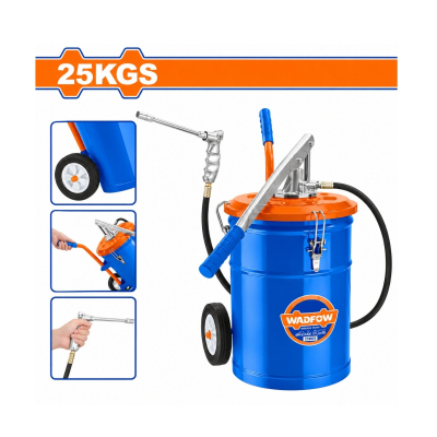Engrasadora Manual Balde 25Kg Con Manguera Y Ruedas