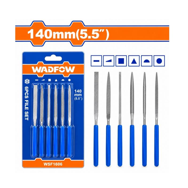 Juego De 6 Limas Surtidas Para Matriceria Con Mango Wadfow