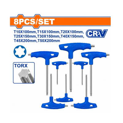 Juego De Llaves Te Torx T20-T25-T27-T30-T40-T50