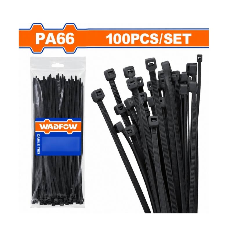 Pack De 100 Precintos Negros 3.6Mm X 20Cm Largo