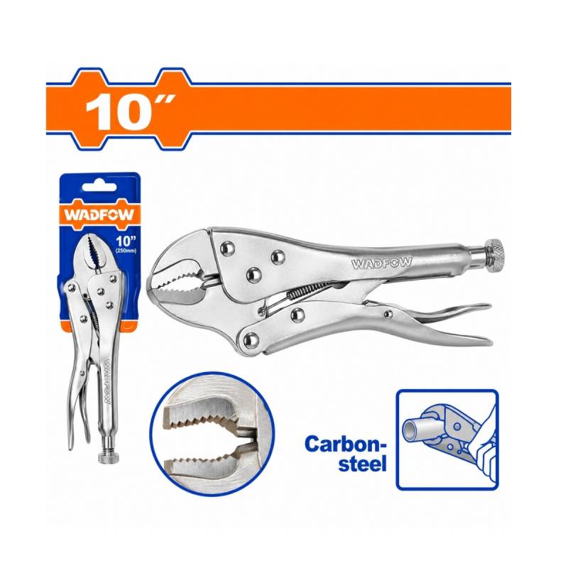 Pinza De Presion Tipo Perro 25Cm Mordazas Curvas