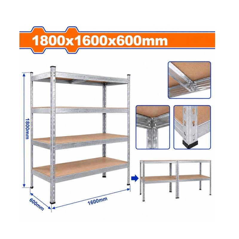 Rack De Chapa 4 Estantes 500 Kilos 1.8 Metros