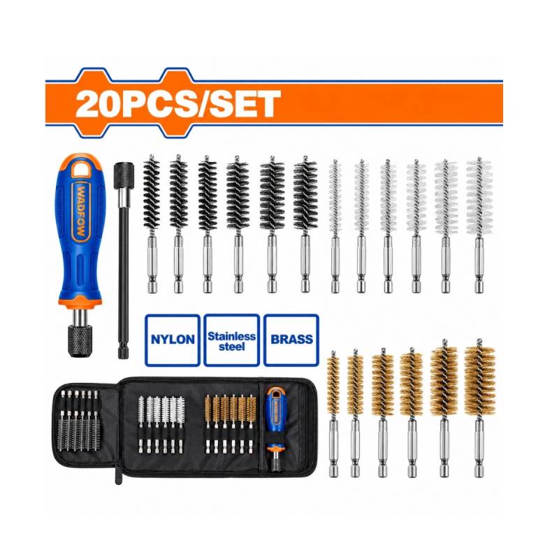 Set De 20 Cepillos Tubulares Con Destornillador