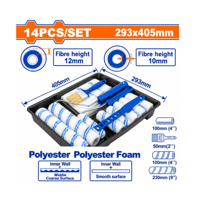 Set De Pinceles Y Rodillos Para Pintar Con Bandeja